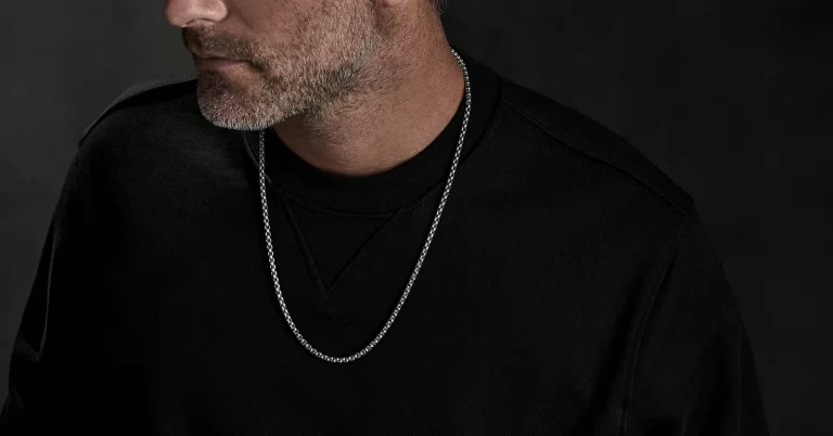 silver necklace for men